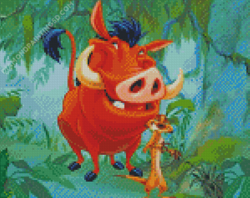 Timon And Pumbaa Diamond Paintings