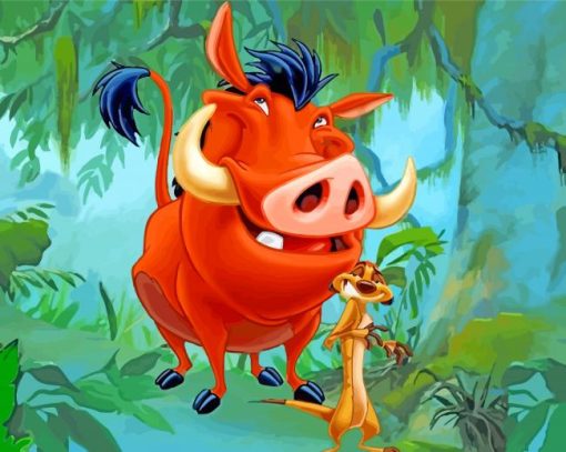 Timon And Pumbaa Diamond Paintings