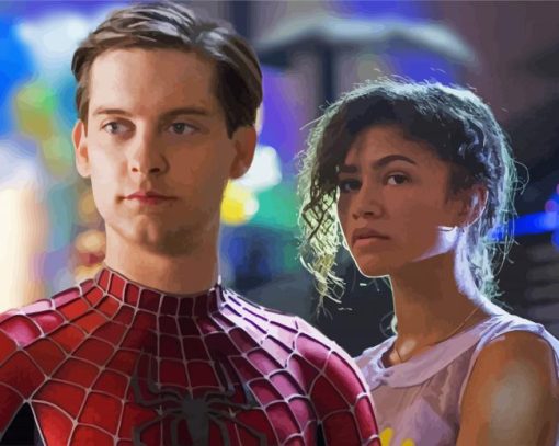 Tobey Maguire And Zendaya Diamond Paintings