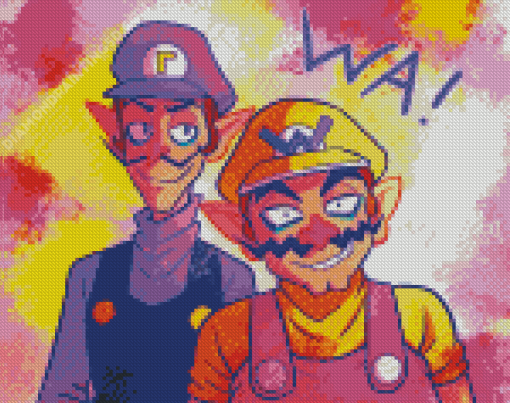 Wario And Waluigi Diamond Paintings