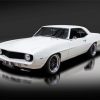 White Classic Camaro Diamond Paintings