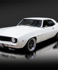 White Classic Camaro Diamond Paintings