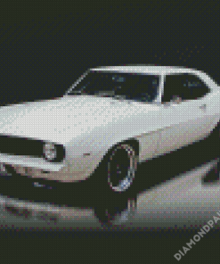 White Classic Camaro Diamond Paintings