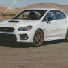 White Subaru WRX Diamond Paintings