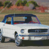 White Mustang Convertible Diamond Paintings