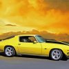 Yellow 1972 Camaro Diamond Paintings