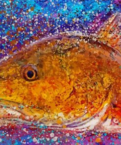 Abstract Red Drum Diamond Paintings