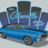 Blue Chevelle SS Super Sport Car Diamond Paintings