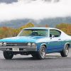 Blue Chevelle SS Car Diamond Paintings