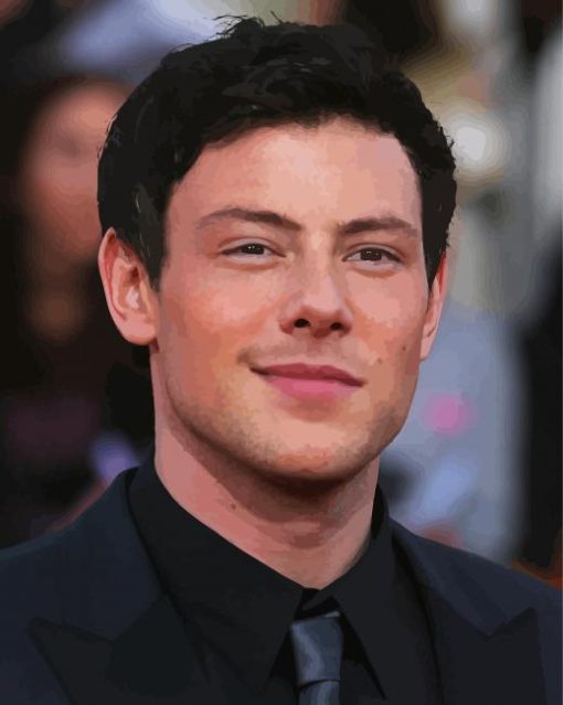 Cory Monteith In Black Suit Diamond Paintings