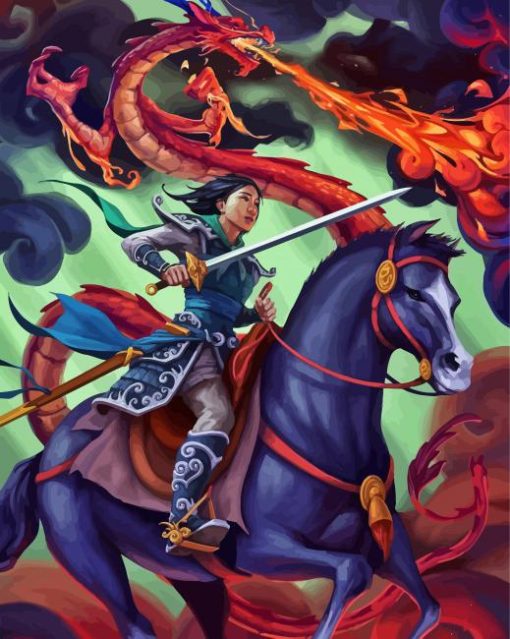 Disney Mulan Mushu Dragon Art Diamond Paintings