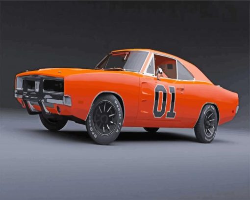 Dodge Charger General Lee Car Diamond Paintings