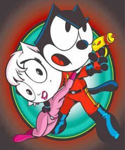 Felix The Cat And Kitty Cat Diamond Paintings