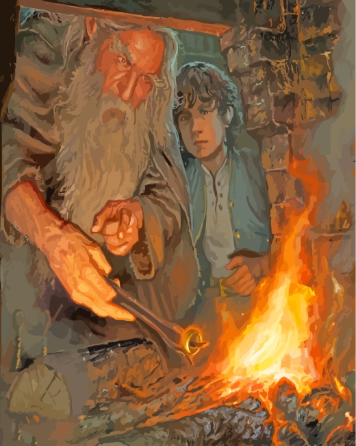 Gandalf And Frodo Art Diamond Paintings