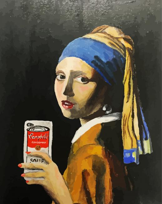 Girl With The Pearl Earring Take Selfie Diamond Paintings