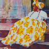 Girl In Yellow Dress Diamond Paintings