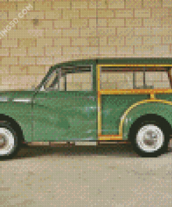 Green Morris Minor Traveller Diamond Paintings