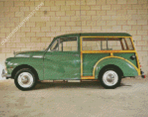 Green Morris Minor Traveller Diamond Paintings