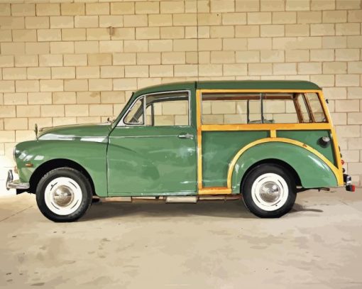 Green Morris Minor Traveller Diamond Paintings