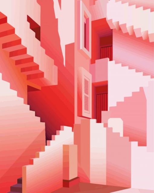 Illustration La Muralla Roja Spain Diamond Paintings