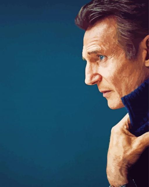 Liam Neeson Side Profile Diamond Paintings