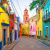 Mexican Village Colorful Houses Diamond Paintings