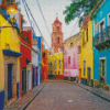 Mexican Village Colorful Houses Diamond Paintings