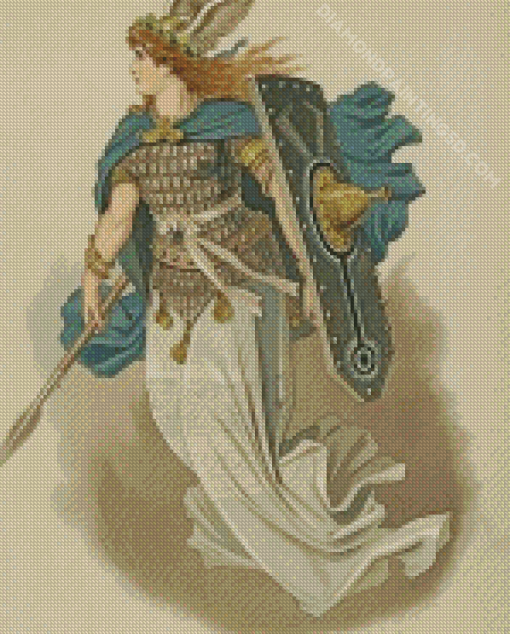 Norse Mythology Traditional Valkyrie By Carl Emil Doepler Diamond Paintings