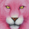 Pink Colored Panther Diamond Paintings