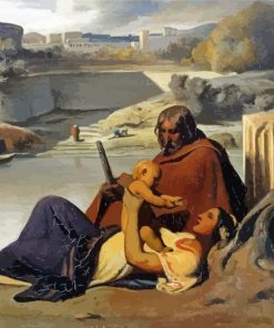 Resting On The Bank Of The Tiber by Paul Delaroche Diamond Paintings