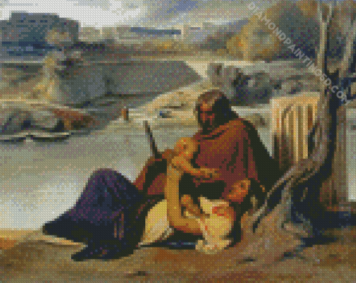 Resting On The Bank Of The Tiber by Paul Delaroche Diamond Paintings