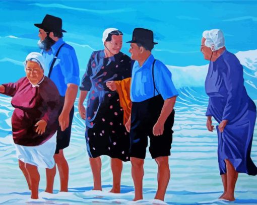 The Amish Family Diamond Paintings