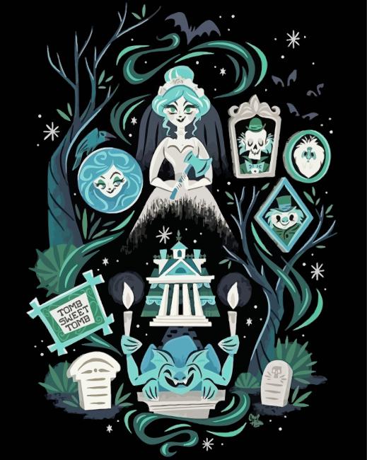 The Haunted Mansion Art Diamond Paintings