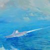 Uss Lexington In The Ocean Art Diamond Paintings