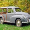 Vintage Grey Morris Minor Traveller Diamond Paintings