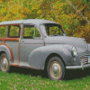 Vintage Grey Morris Minor Traveller Diamond Paintings