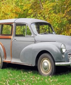 Vintage Grey Morris Minor Traveller Diamond Paintings