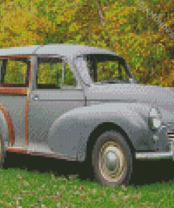 Vintage Grey Morris Minor Traveller Diamond Paintings