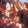 Woman Arranging Flowers Art Diamond Paintings