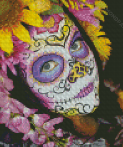 Aesthetic Sugar Skull Girl Diamond Paintings