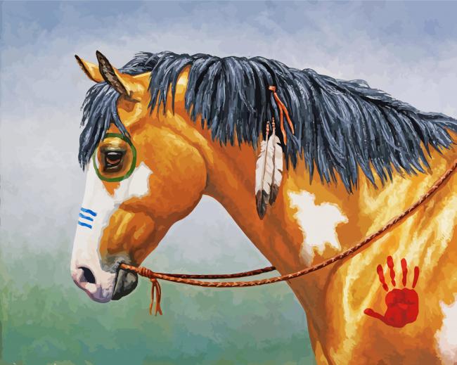 Aesthetic Tribal Horses Diamond Paintings