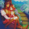 Anime Couple In The Garden Art Diamond Paintings