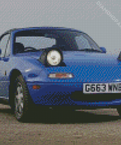 Blue Mazda Miata Diamond Paintings