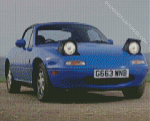 Blue Mazda Miata Diamond Paintings