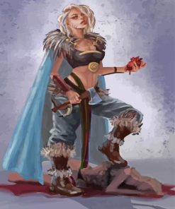 Brave Woman Viking Art Diamond Paintings