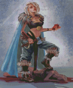 Brave Woman Viking Art Diamond Paintings