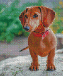 Brown Dachshund Miniature Diamond Paintings