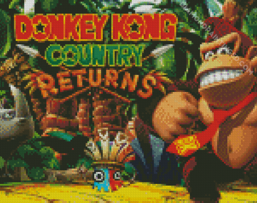 Donkey Kong Game Poster Diamond Paintings