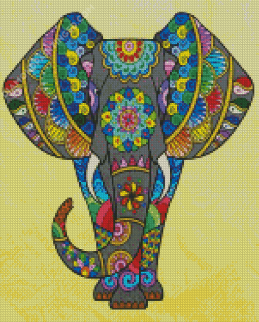 Elephant Mandala Illustration Diamond Paintings