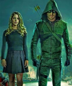 Green Arrow And Felicity P Diamond Paintings